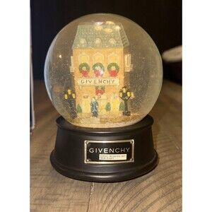 Vintage Givenchy Paris Christmas Street Scene 1999 Limited Edition Snow Globe